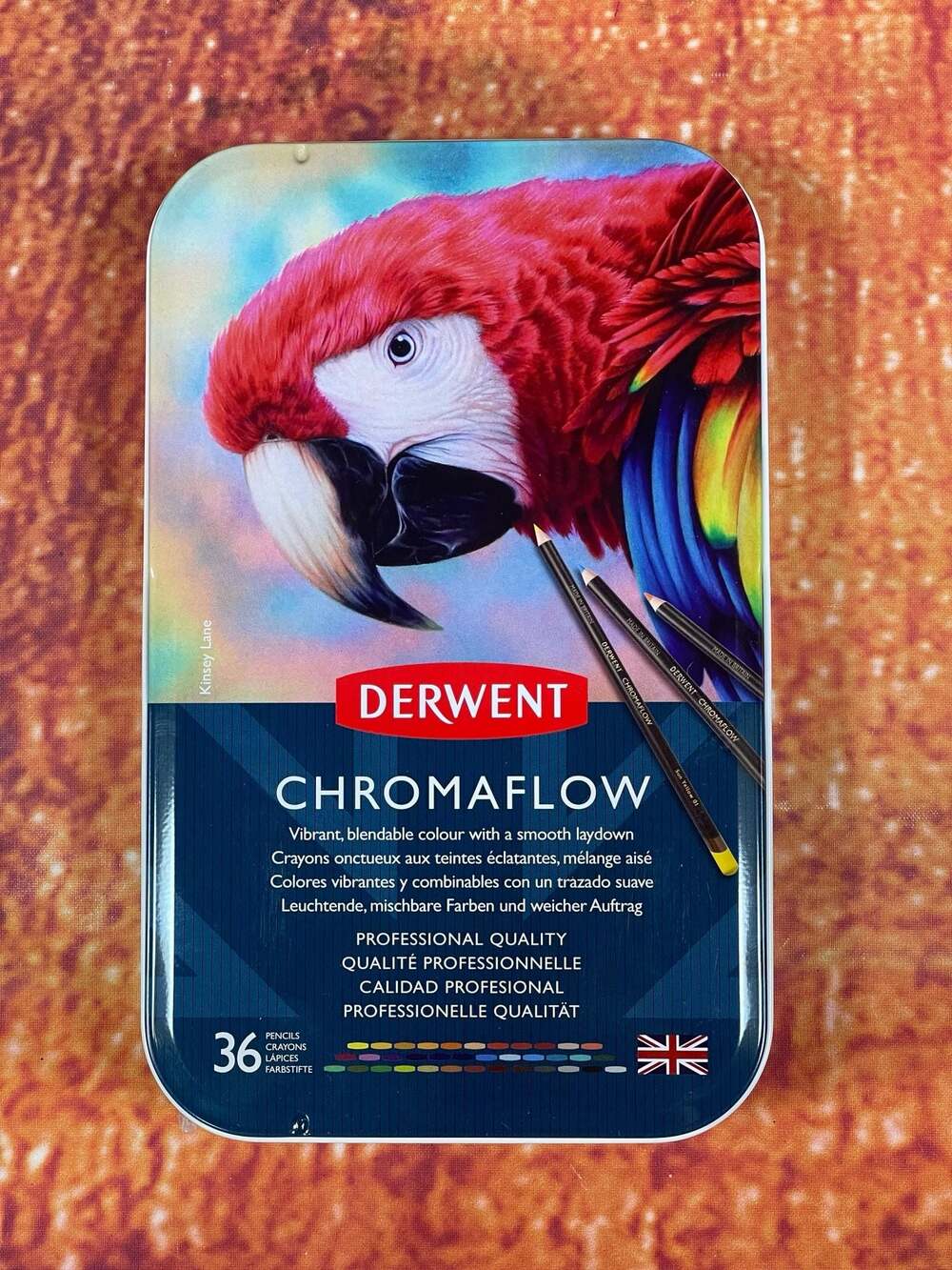 Derwent Chromaflow Professional Quality Colored Pencils, 36 Count Tin Set